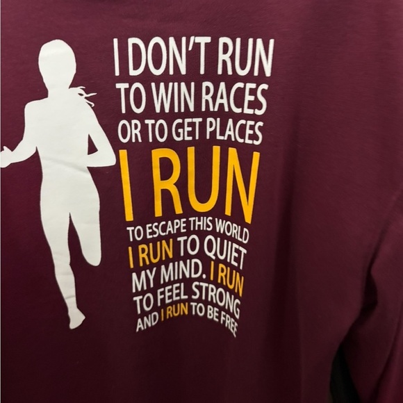 Outrun the Dark top burgundy 
Size: large Women Tops Sweatshirts & Hoodies - Picture 3 of 12